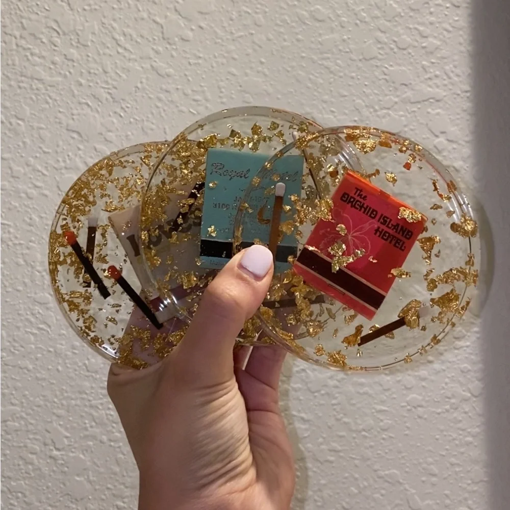 Matchbox Resin Coasters 🪩🎞️💌 - Picture 5 of 5